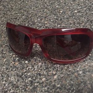 Barton Perreira ombré sunglasses red frames GUC